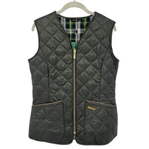 NEW Barbour Icons Betty Interactive Liner Olive Green Quilted Vest Women's 6